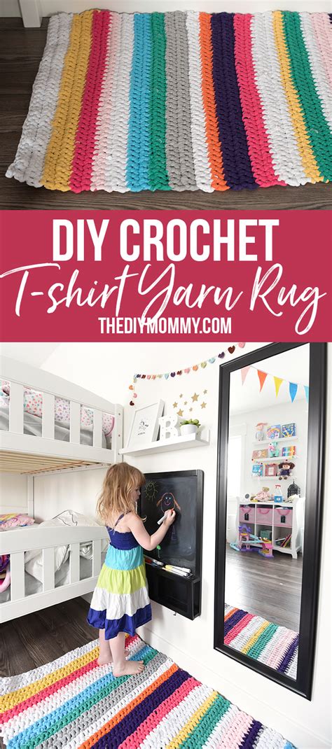 Crochet a T-Shirt Yarn Rug | The DIY Mommy