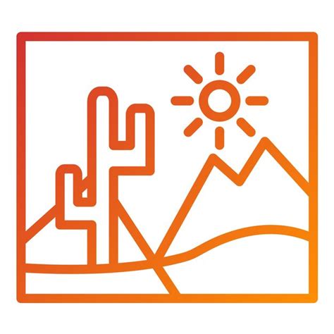 Dise O Vectorial Estilo De Icono Del Desierto Vector Premium