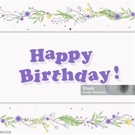 Vector Happy Birthday Greeting Card Stock Illustration Download Image