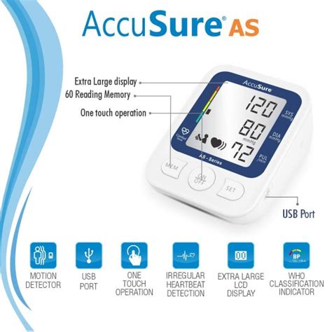 Accusure As Automatic Digital Blood Pressure Monitor Buy Online At