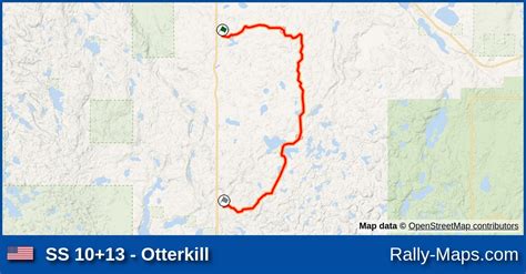 SS 10 13 Otterkill Stage Map Ojibwe Forests Rally 2021 ARA