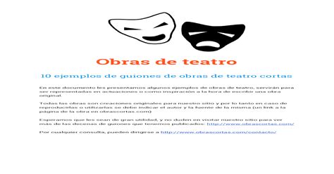 10 Guiones De Obras De Teatro Cortas Ejemplos Gratis Pdf Document