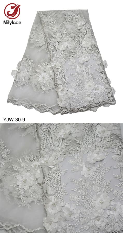 African Lace Fabrics Colored African D Flower Embroidery French Lace