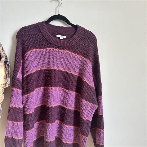 VERY oversized american eagle striped sweater would... - Depop