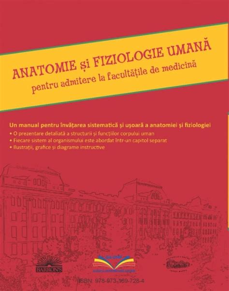 Barrons Anatomie și fiziologie umană pentru admiterea la facultățile