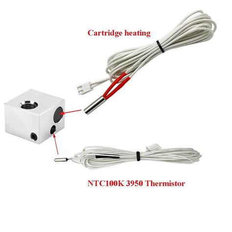 Buy Hzdadeve 3d Printer Heater Cartridge 24v 40w And Ntc 100 K 3950 Thermistor Kit For Anycubi