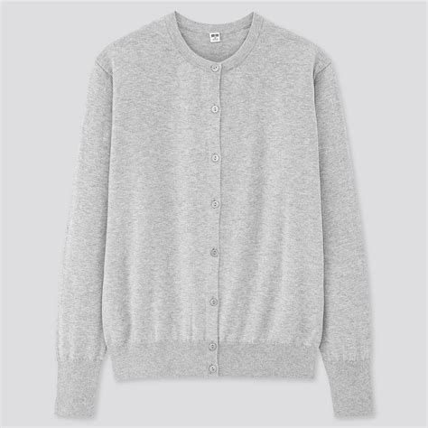 UV Protection Supima Cotton Crew Neck Cardigan UNIQLO US