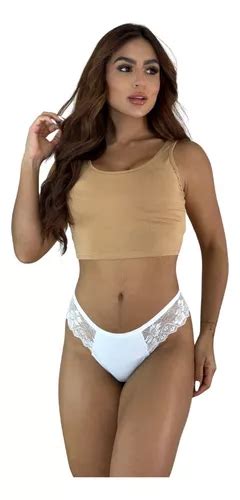 3 Calcinha Fio Dental Pala Renda Lingerie Sexy Forro Algodão MercadoLivre