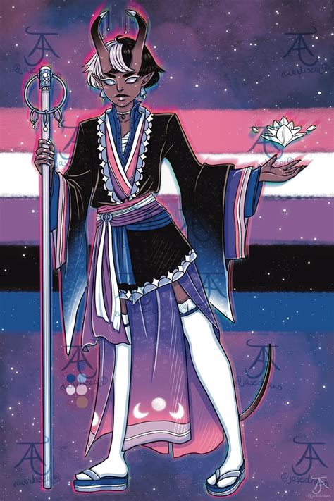 Genderfluid Pride Tiefling Lilys Ko Fi Shop Ko Fi ️ Where Creators