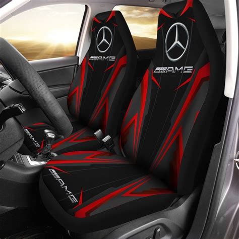 Mercedes Amg Car Seat Cover Set Of 2 Ver 2 Red Car Seats Car Seat Cover Sets Carseat Cover