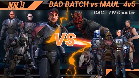 Bad Batch Vs Maul V Swgoh Youtube