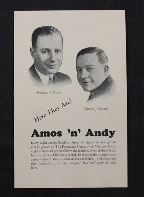 Vintage Amos N Andy Radio Show Publicity Photo And Brochure