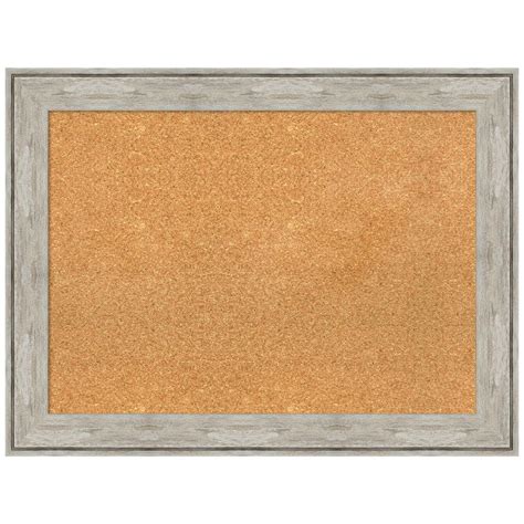 Amanti Art Crackled Metallic 32 88 In X 24 88 In Framed Corkboard