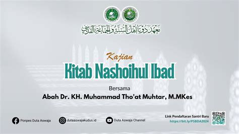 Kajian Kitab Nashoihul Ibad Youtube