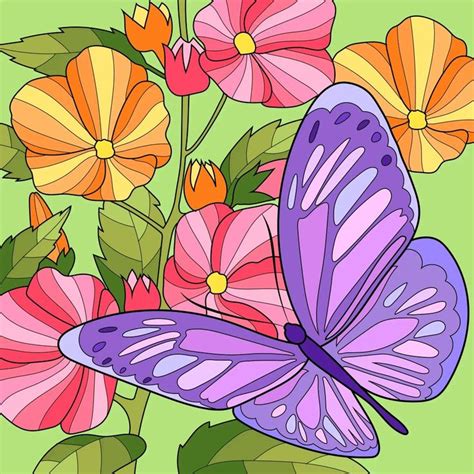 A Colorful Butterfly Sitting On Top Of Flowers