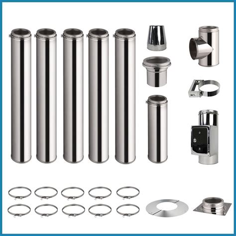 Canna fumaria esterna kit 6 7m INOX DP Ø130 200mm