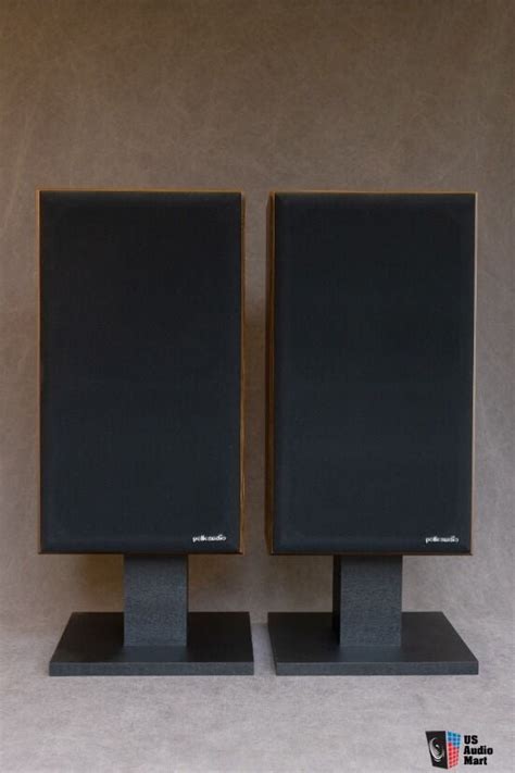 Polk Audio Monitor 10 With Polk Stands In Excellent Condition Photo