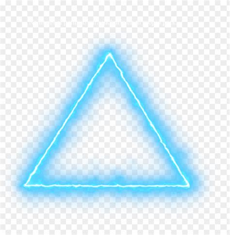 Blue Triangle Neon Lights Png Neon Effect Light Png Neon Triangle Png