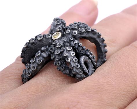 Yellow Garnet Tentacle Ring - Peggy Skemp Jewelry