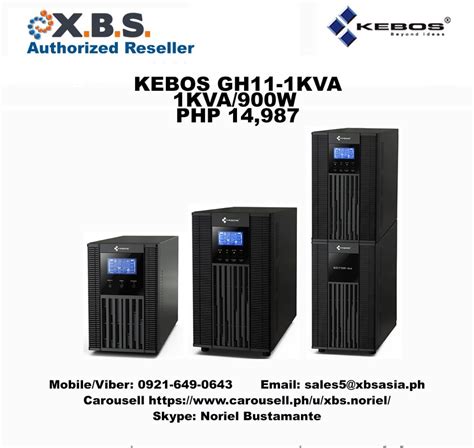 KEBOS 1KVA 900W Online Double Conversion Tower UPS GH11 1KVA