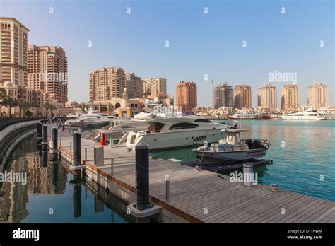 Marina at The Pearl Qatar, Doha, Qatar, Middle East Stock Photo - Alamy