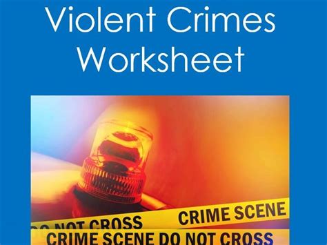 Let S Talk Vocab Criminology Violent Crimes Worksheet Teaching