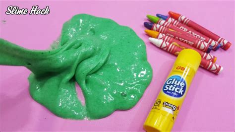 Diy Fluffy Slime How To Make Slime With Dried Lakes And Crayons Youtube