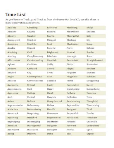 Tone - 70+ Examples, Types, Format, How to use, PDF