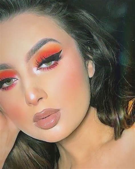 Simple Orange Sunset Glam On Selenamariamakeup Using The Cest