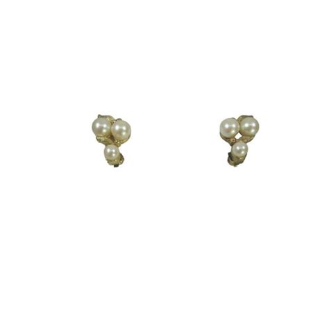 Unbranded Jewelry Vintage Faux Pearl Cluster Clip On Earrings