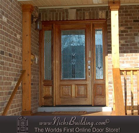 Front Porch With A Golden Oak Stain On A Mahogany Door The N 250 Door