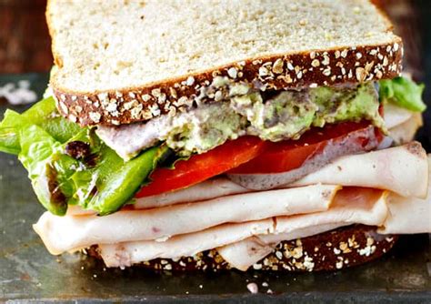 Healthy Turkey Sandwich Recipe With Black Bean Spread