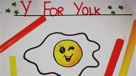 How To Draw Egg Yolk Alphabet Y For Yolk Easy And Simple Drawing Step By Step Youtube