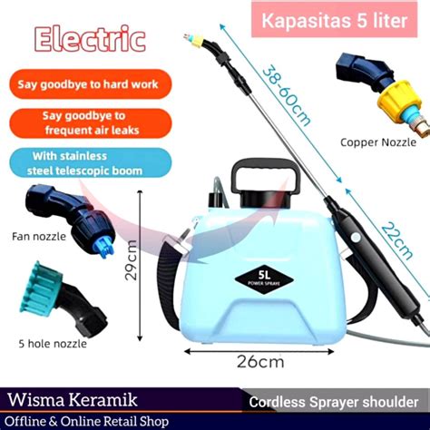 Cordless Sprayer Shoulder Alat Penyemprot Hama Tanaman Elektrik 5