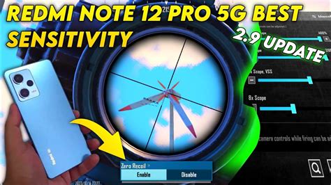 Redmi Note 12 Pro 5G Best Sensitivity Bgmi 2 9 Update Pubg Sensitivity