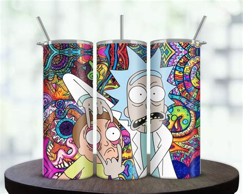 Rick And Morty 20oz Skinny Tumbler Wrap Rick And Morty Png Etsy