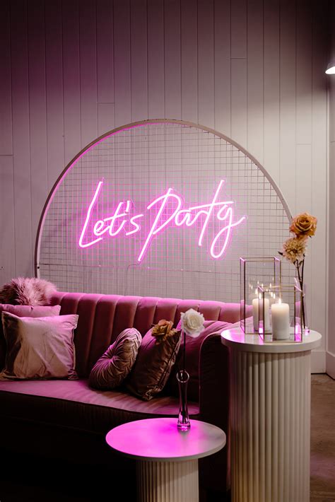 Lets Party Neon Sign The Wedding Creators