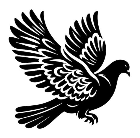 Premium Vector Pigeon Vector Silhouette Illustration