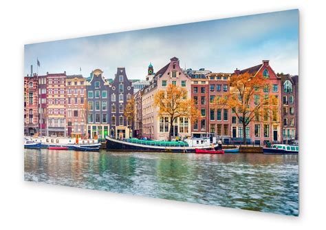 Panel Kuchenny HOMEPRINT Panorama Amsterdam 140x70 Cm HOMEPRINT