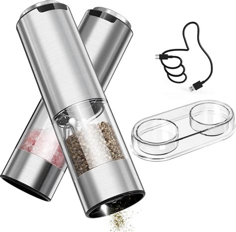 Amazon Premium Stainless Steel Salt And Pepper Grinder Set