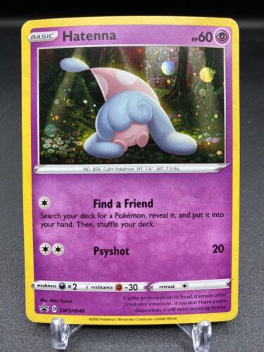 Hatenna Swsh040 Pokemon Promo Sword And Shield Ultra Rare Holo Card