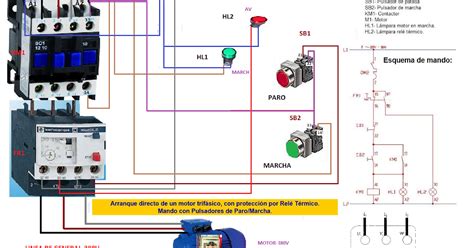 Diagrama Arranque Directo Motor Trifasico Electromecanica A