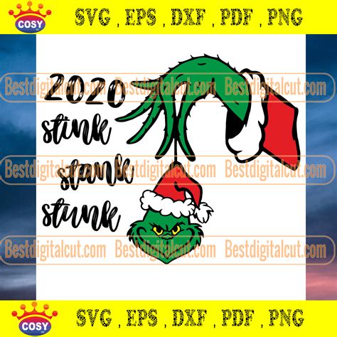 2020 Stink Stank Stunk Christmas Svg Grinch Svg Grinch Head