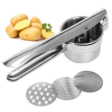 Buy Stainless Steel Potato Masher Ricer Large Sturdy