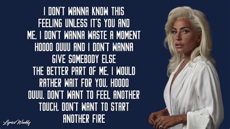 Lady Gaga I Ll Never Love Again Lyrics YouTube