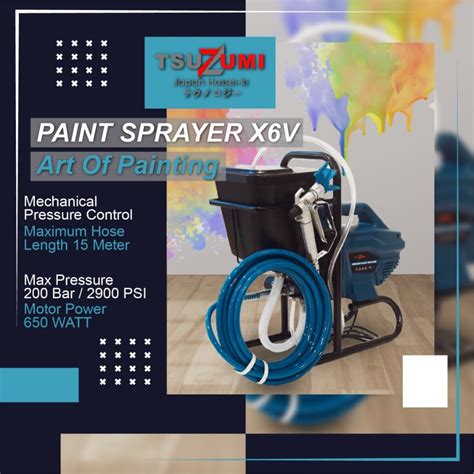 Jual Airless Paint Sprayer Tsuzumi X Hopper Mesin Cat Spray Electric