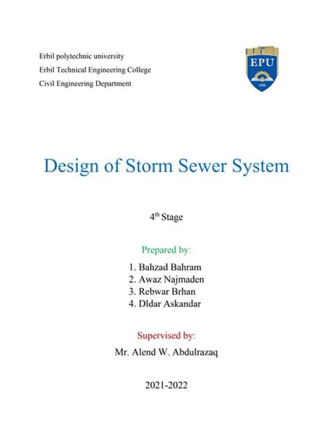 Design of Storm Sewer System | PDF