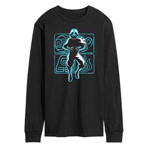 Avatar The Last Airbender Aang Airbending Mens Long Sleeve T Shirt