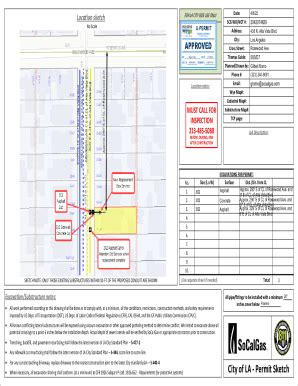 Fillable Online Engpermits Lacity Permit Sketch Fax Email Print Pdffiller