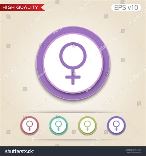 Sex Icon Button With Sex Icon Modern Ui Vector Royalty Free Stock